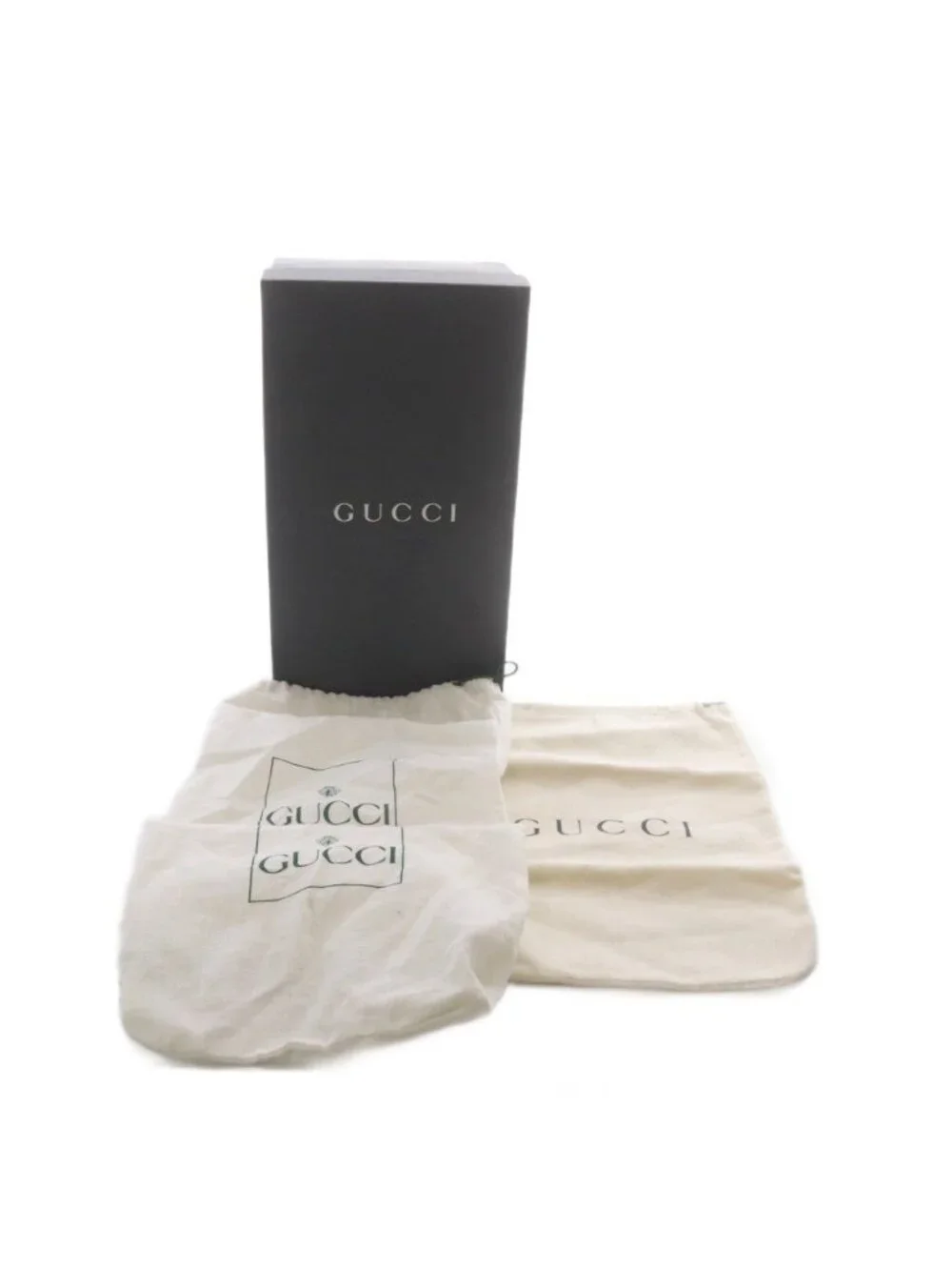 Gucci Loafers Slip on Logo Plate Suede Beige